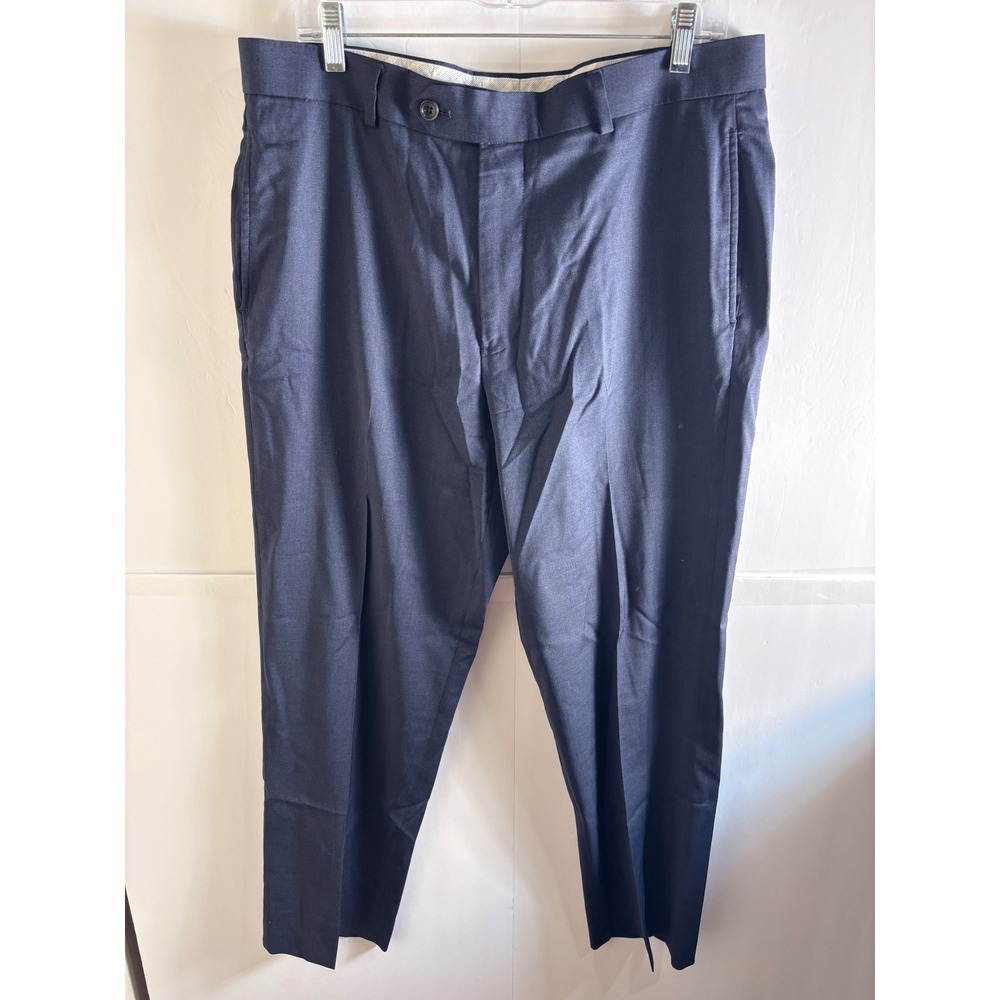 Brooks Brothers BrooksFlex Madison Fit Navy Blue Wool Dress Pants Mens 36x29